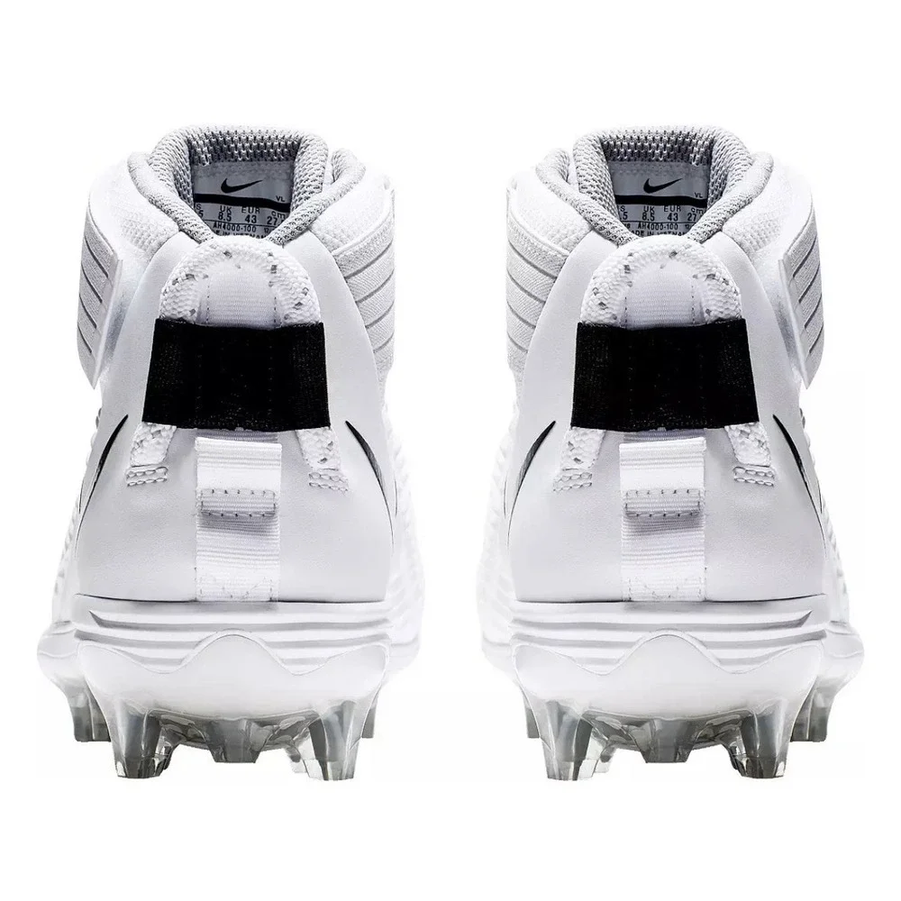 Size 12M- Nike Men's Force Savage Pro 2 Mid Football Cleats, Black/White